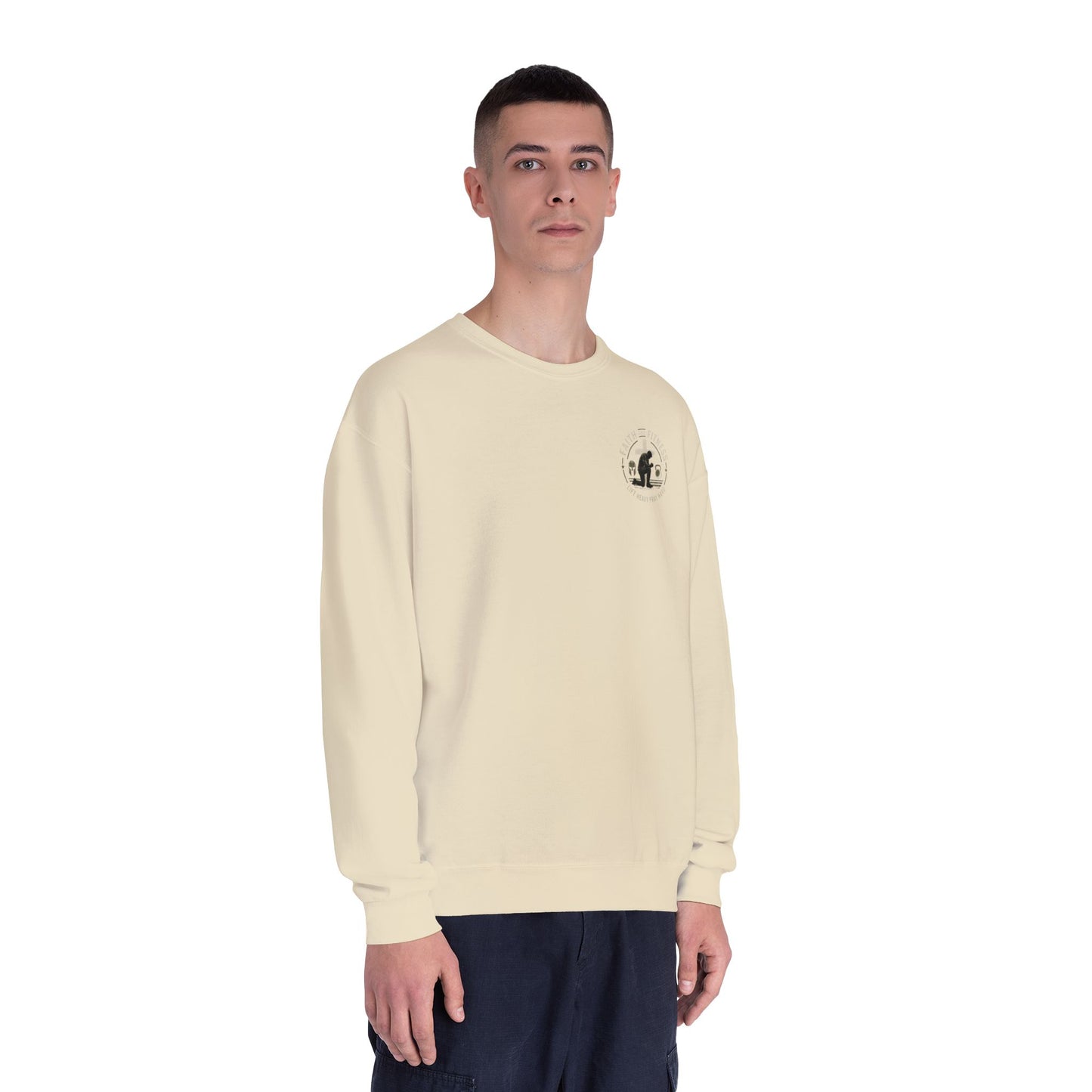 Faith Over Fear Sweatshirt — Christian Crewneck with Cross Graphic
