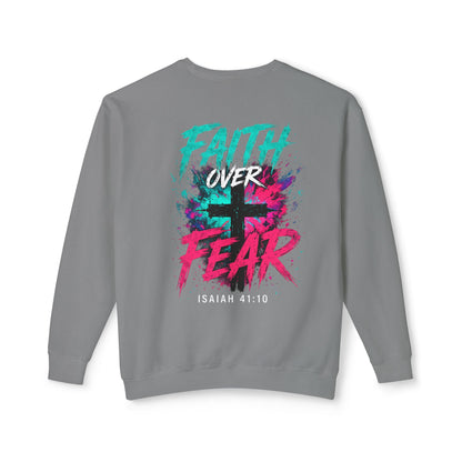Unisex Lightweight Crewneck Sweatshirt faith over fear