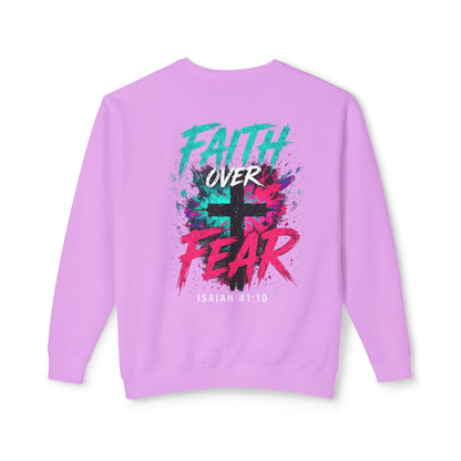 Unisex Lightweight Crewneck Sweatshirt faith over fear