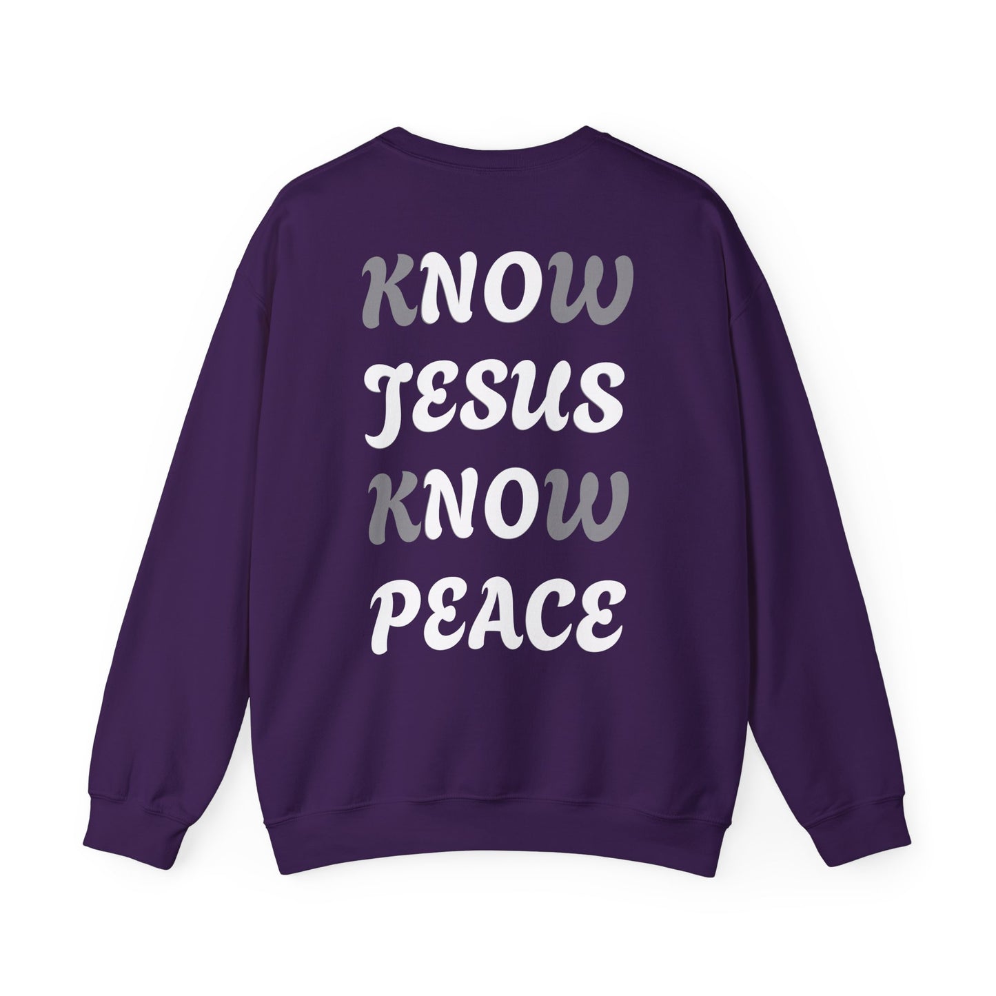 Religious Sweatshirt - Know Jesus Know Peace Unisex Heavy Blend™