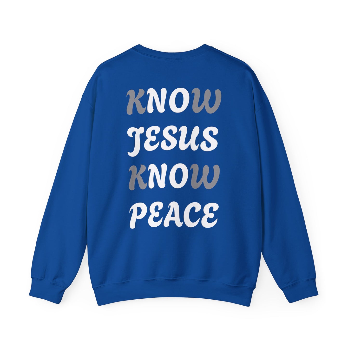 Religious Sweatshirt - Know Jesus Know Peace Unisex Heavy Blend™