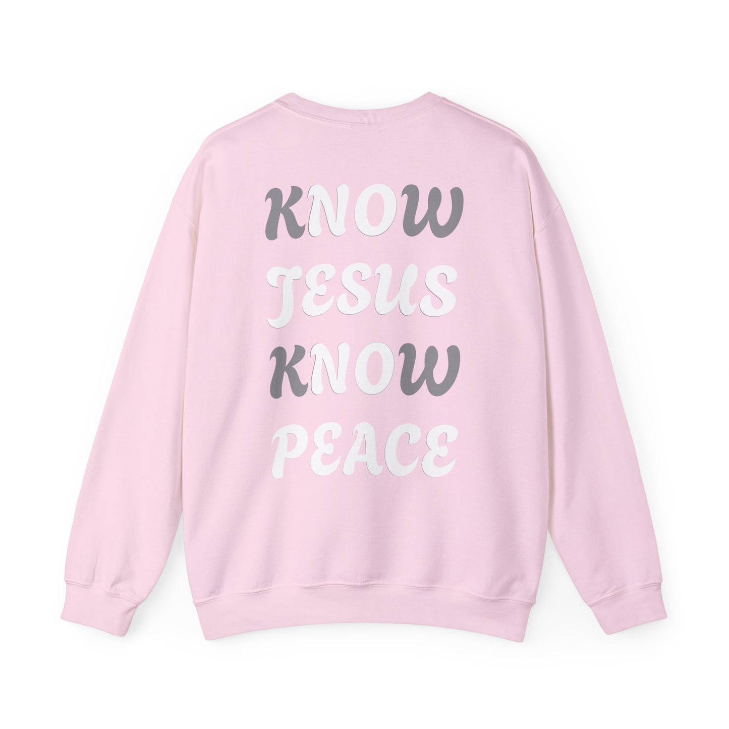 Religious Sweatshirt - Know Jesus Know Peace Unisex Heavy Blend™