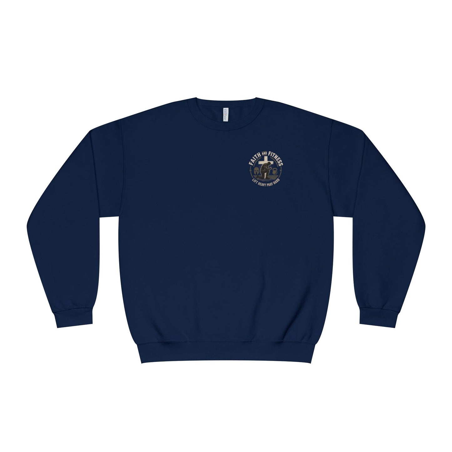 Faith Over Fear Sweatshirt — Christian Crewneck with Cross Graphic