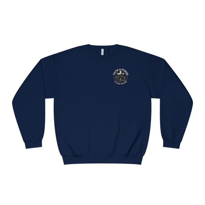 Faith Over Fear Sweatshirt — Christian Crewneck with Cross Graphic
