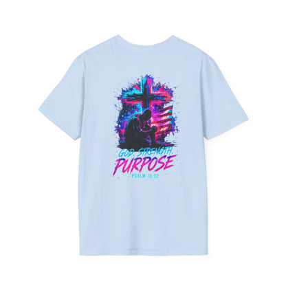 "god, strength, purpose - graphic unisex tee