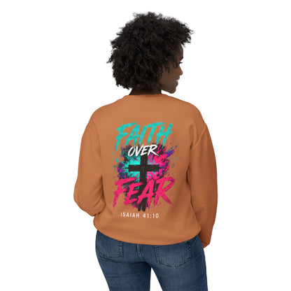 Unisex Lightweight Crewneck Sweatshirt faith over fear