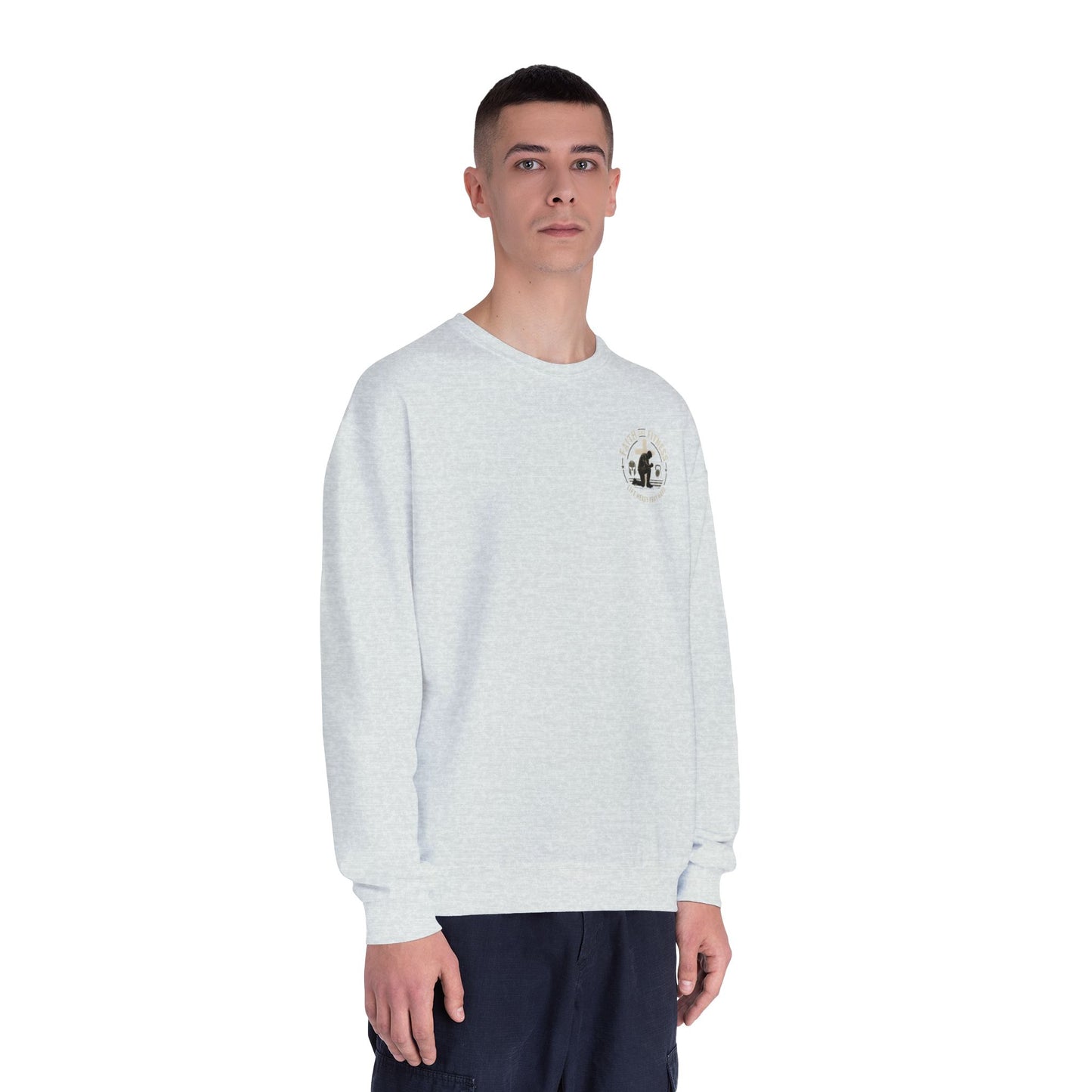 Faith Over Fear Sweatshirt — Christian Crewneck with Cross Graphic