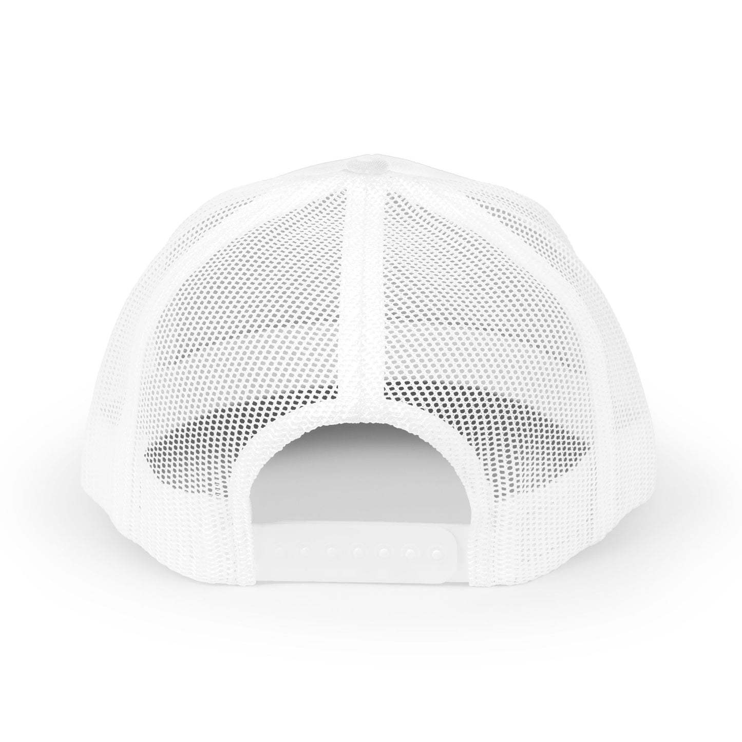 Retro Trucker Hat — American Flag Cross Weightlifter Mesh Cap