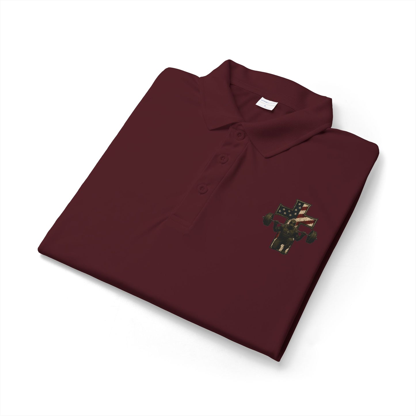 Camo Cross Embroidered Polo