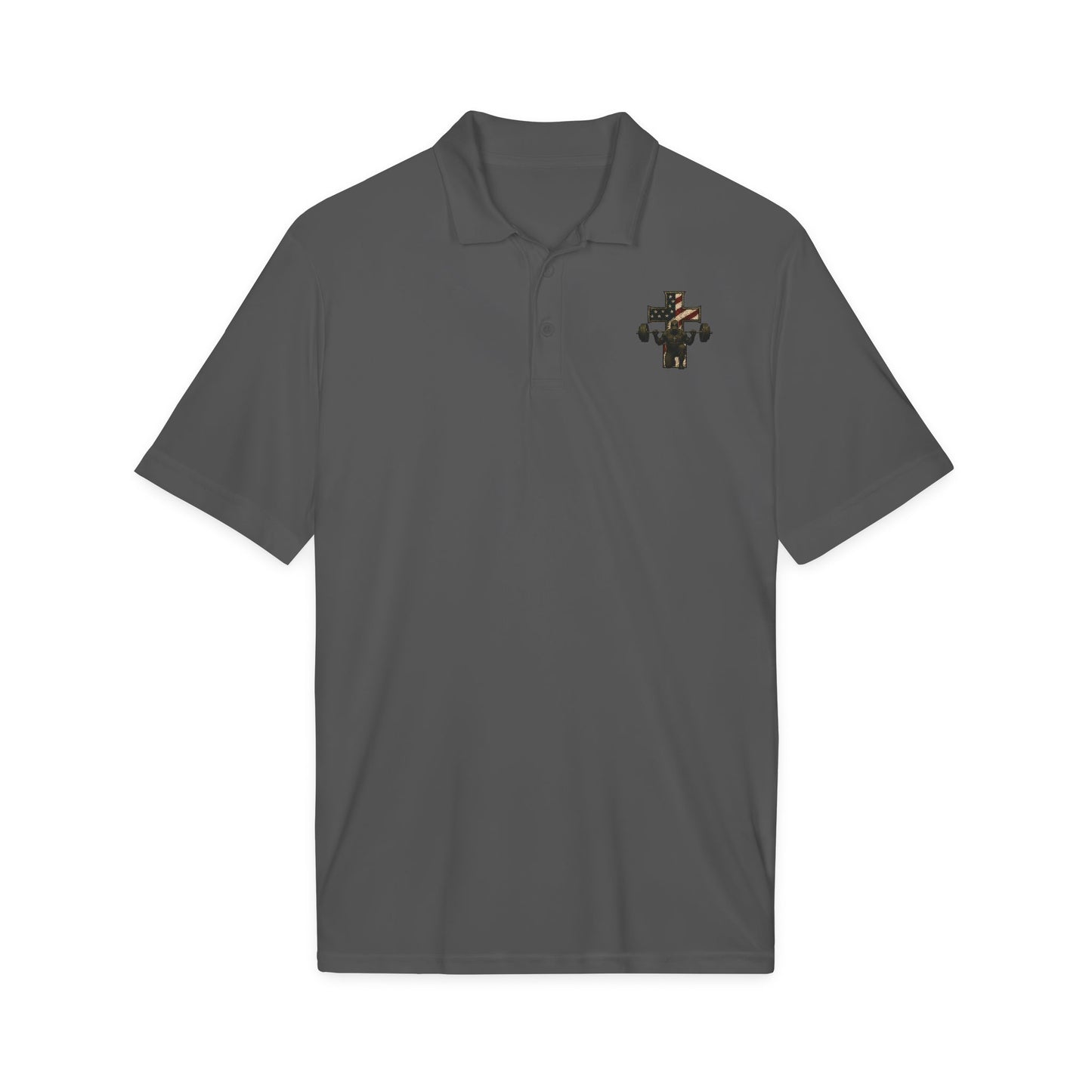 Camo Cross Embroidered Polo