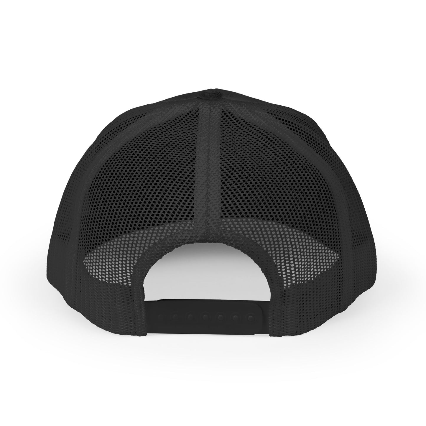 Retro Trucker Hat — American Flag Cross Weightlifter Mesh Cap