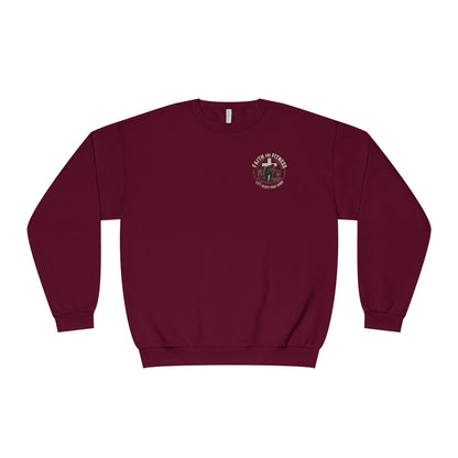 Faith Over Fear Sweatshirt — Christian Crewneck with Cross Graphic