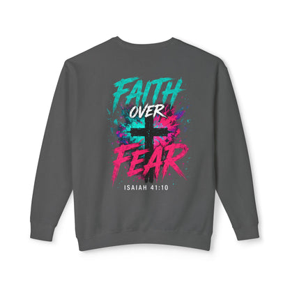 Unisex Lightweight Crewneck Sweatshirt faith over fear