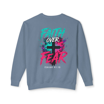 Unisex Lightweight Crewneck Sweatshirt faith over fear