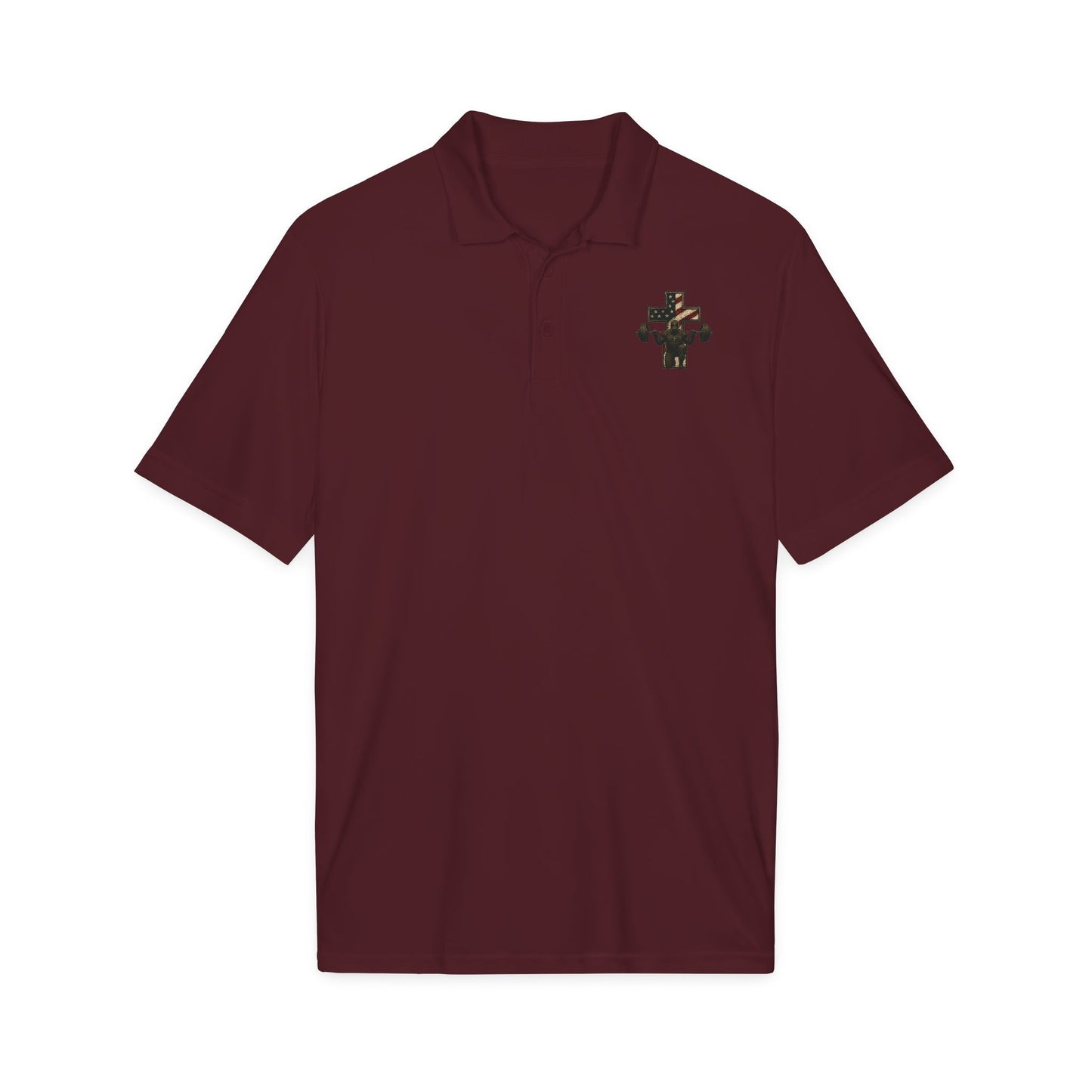 Camo Cross Embroidered Polo