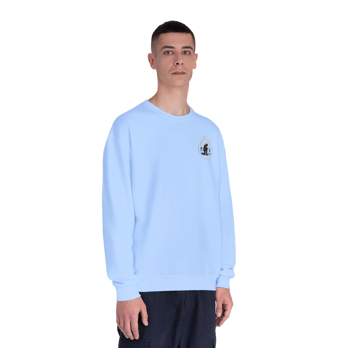 Faith Over Fear Sweatshirt — Christian Crewneck with Cross Graphic