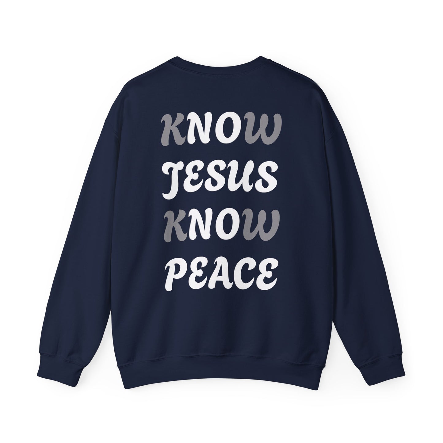 Religious Sweatshirt - Know Jesus Know Peace Unisex Heavy Blend™