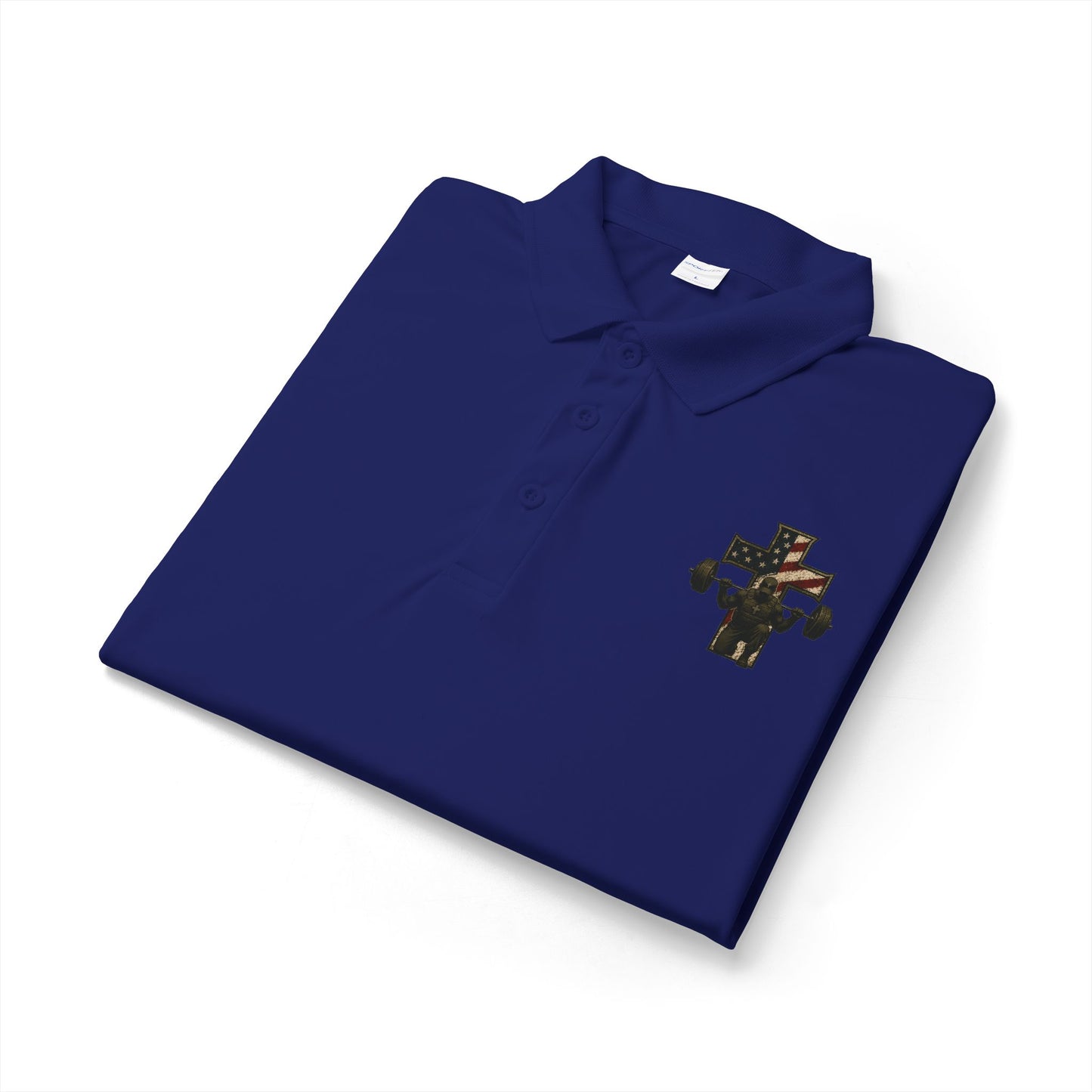 Camo Cross Embroidered Polo