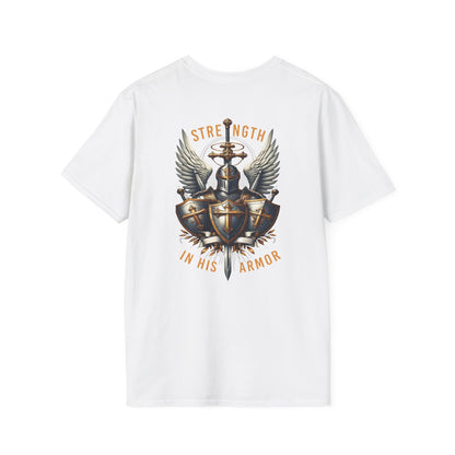Armor of God Christian T-Shirt — "Strength in His Armor" Inspirational Faith Tee