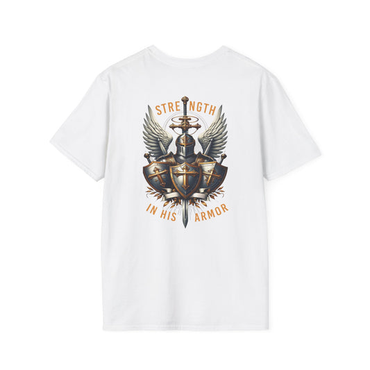 Armor of God Christian T-Shirt — "Strength in His Armor" Inspirational Faith Tee