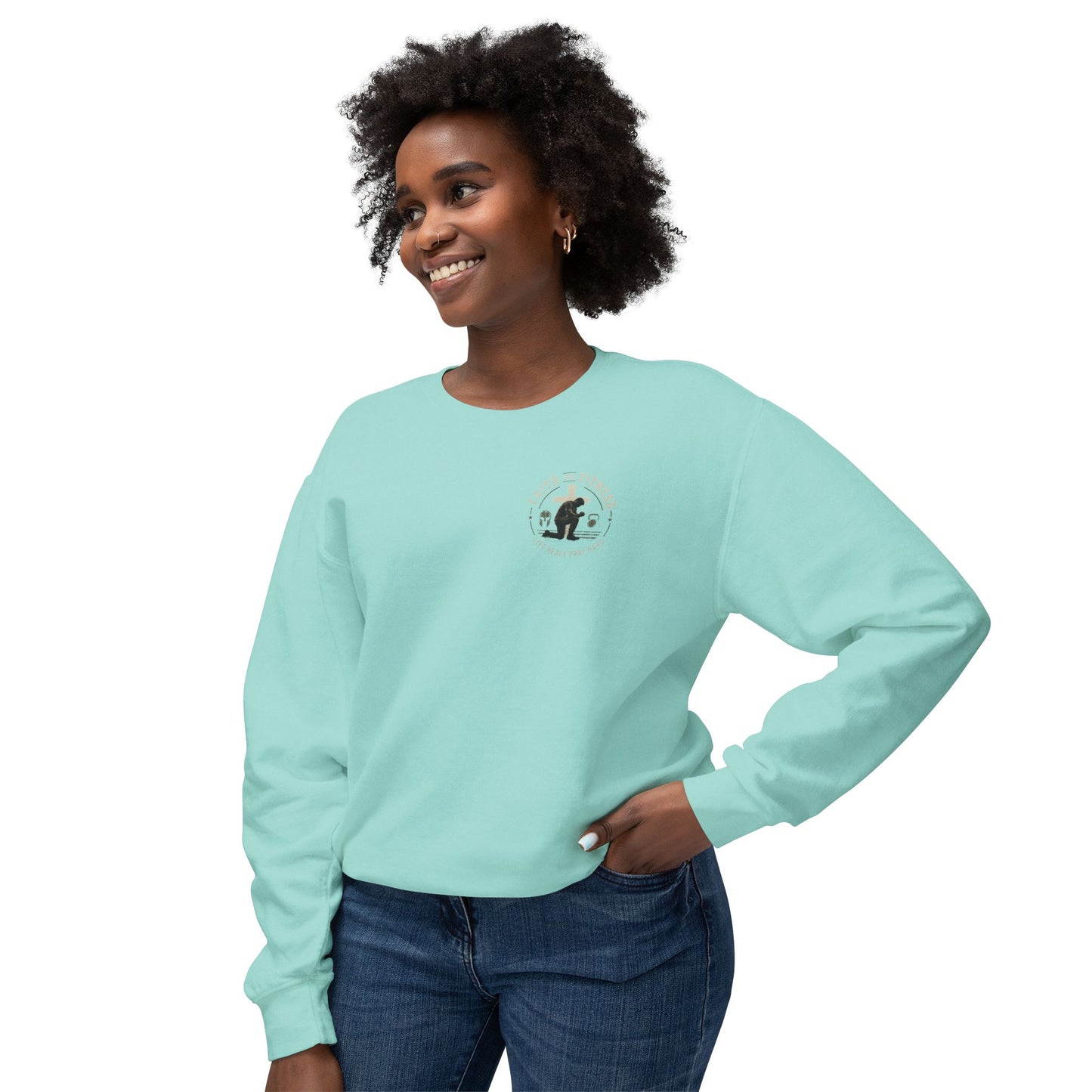 Unisex Lightweight Crewneck Sweatshirt faith over fear