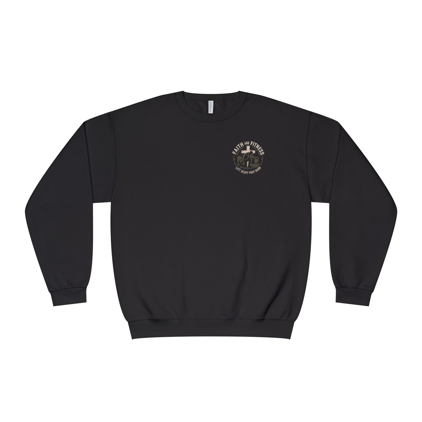 Faith Over Fear Sweatshirt — Christian Crewneck with Cross Graphic