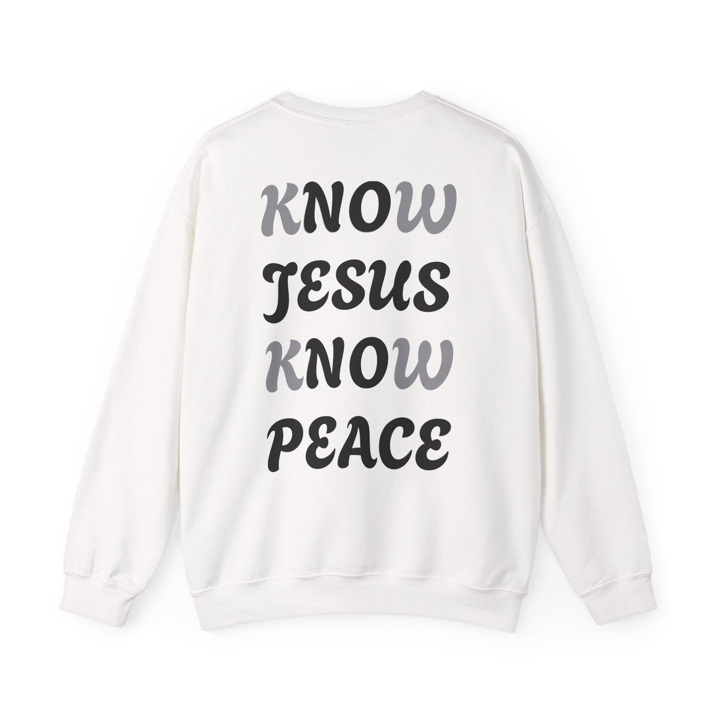 Religious Sweatshirt - Know Jesus Know Peace Unisex Heavy Blend™