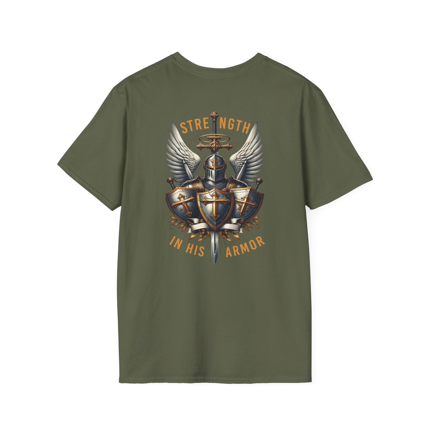 Armor of God Christian T-Shirt — "Strength in His Armor" Inspirational Faith Tee