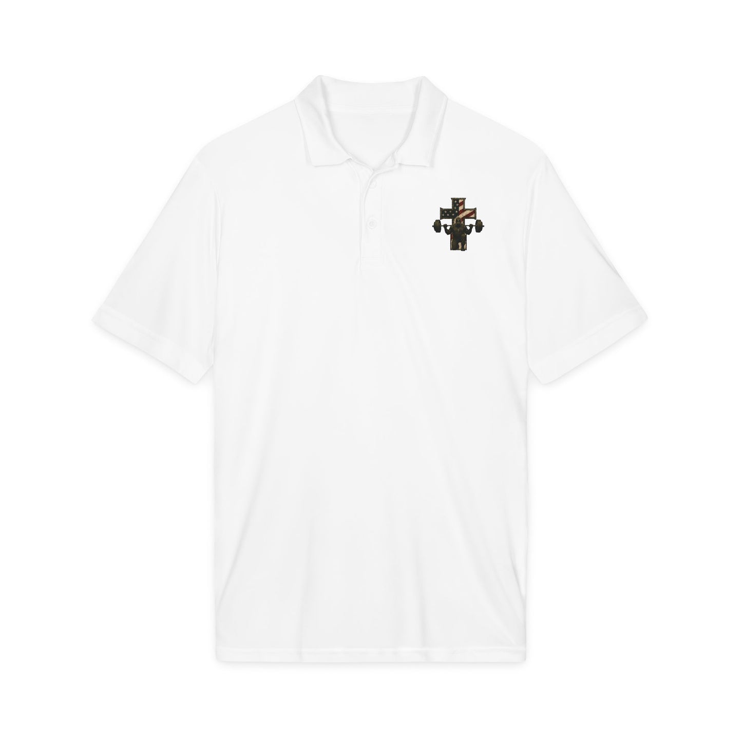 Camo Cross Embroidered Polo