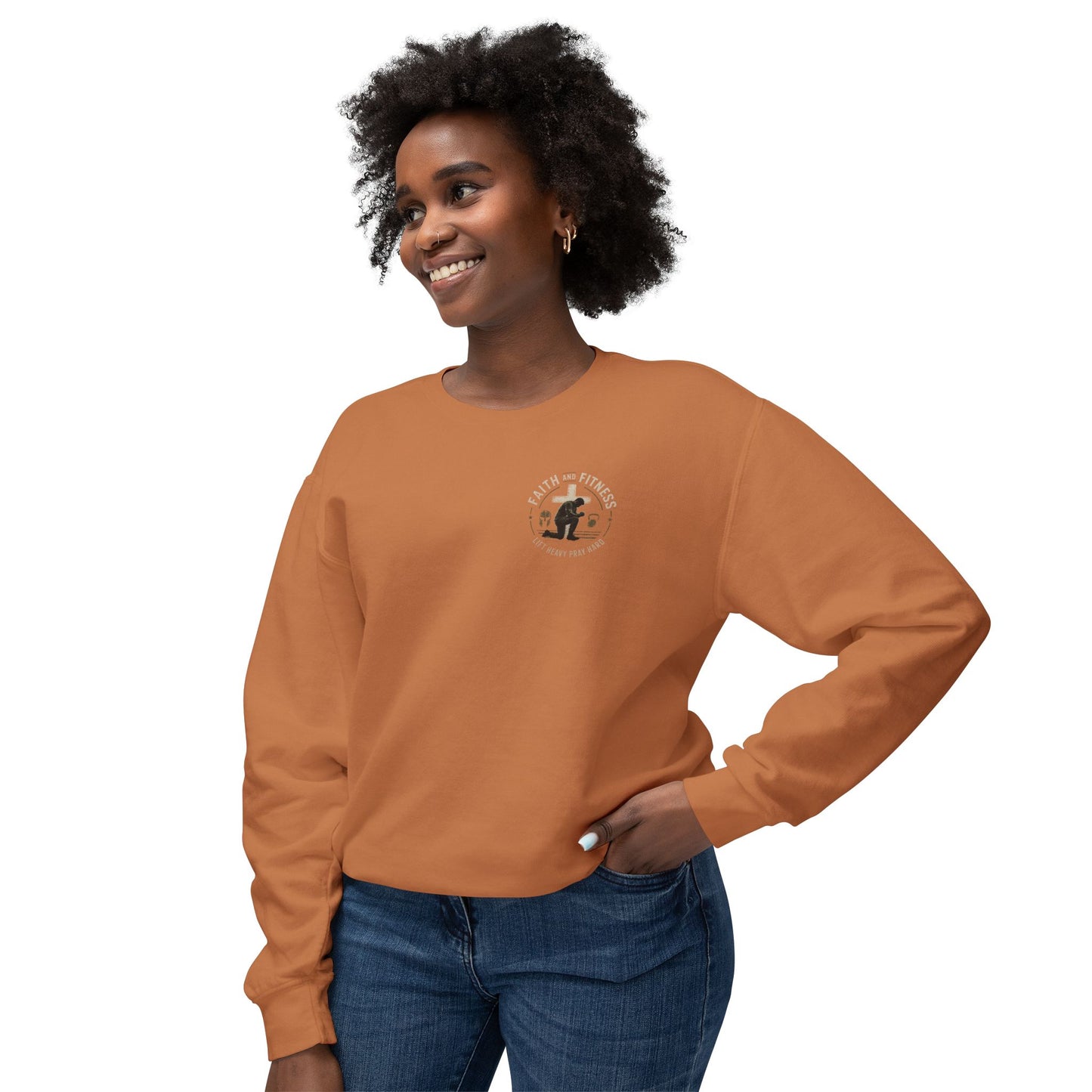 Unisex Lightweight Crewneck Sweatshirt faith over fear