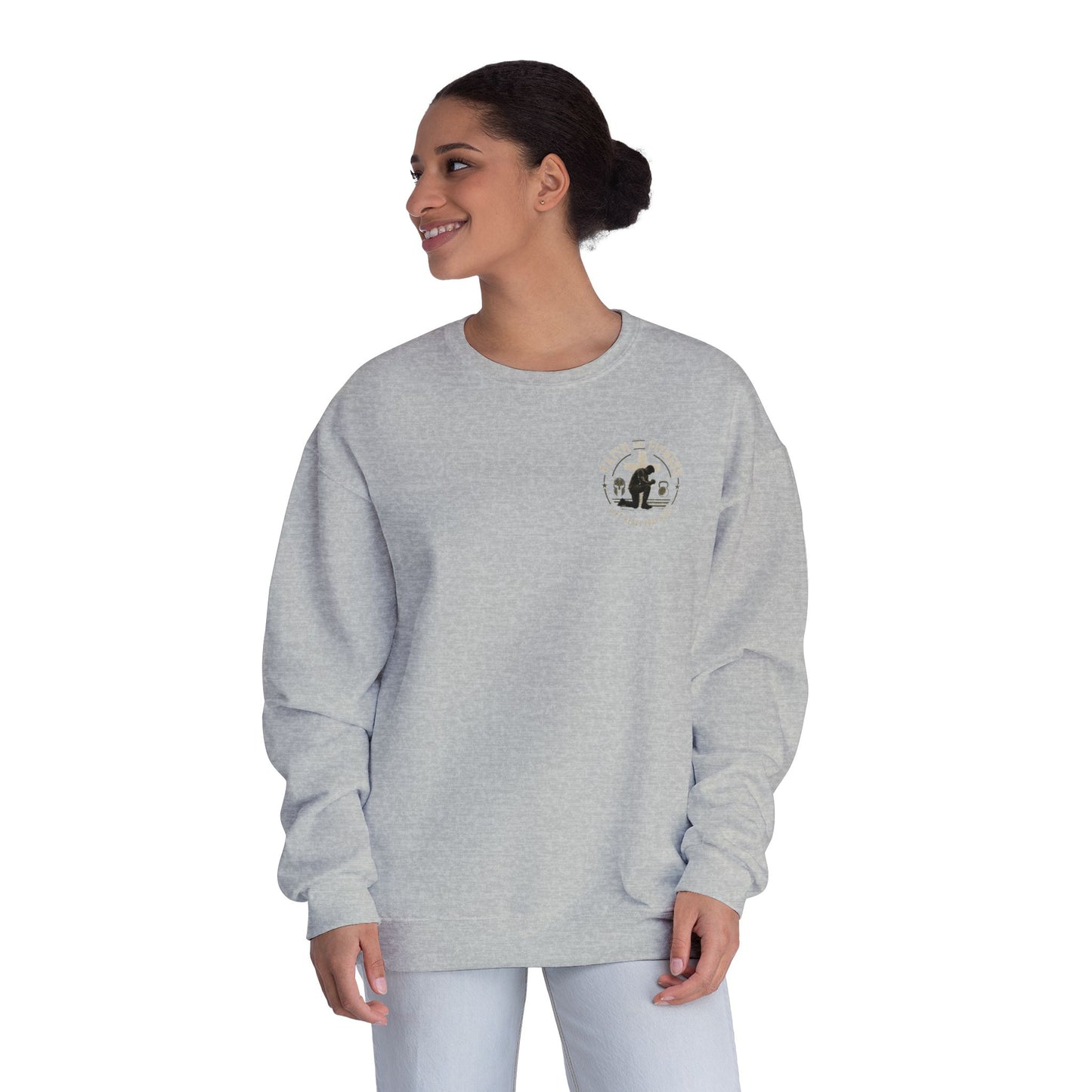 Faith Over Fear Sweatshirt — Christian Crewneck with Cross Graphic