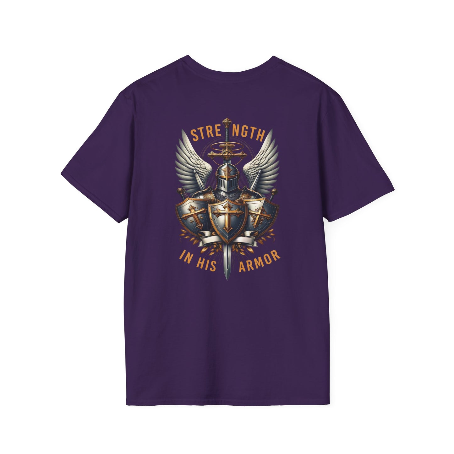 Armor of God Christian T-Shirt — "Strength in His Armor" Inspirational Faith Tee