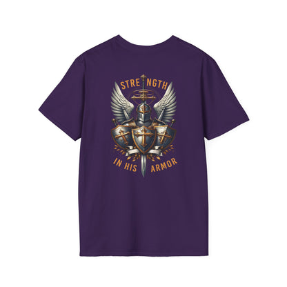 Armor of God Christian T-Shirt — "Strength in His Armor" Inspirational Faith Tee