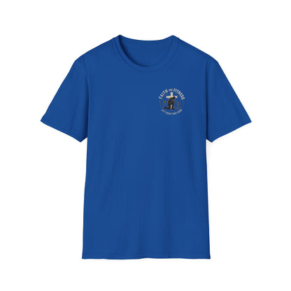 Bigfoot Camping T‑Shirt — "Faith & Friends" Sasquatch Outdoor Graphic Tee