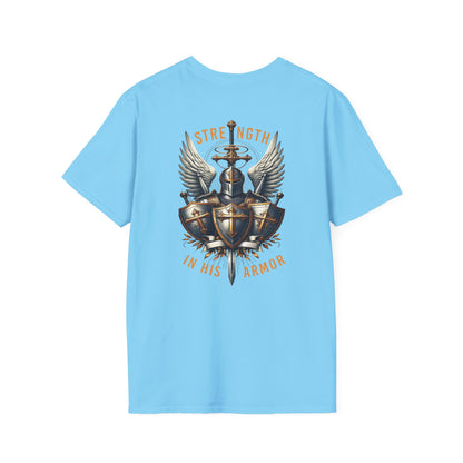 Armor of God Christian T-Shirt — "Strength in His Armor" Inspirational Faith Tee
