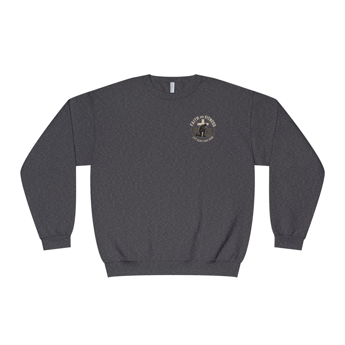 Faith Over Fear Sweatshirt — Christian Crewneck with Cross Graphic