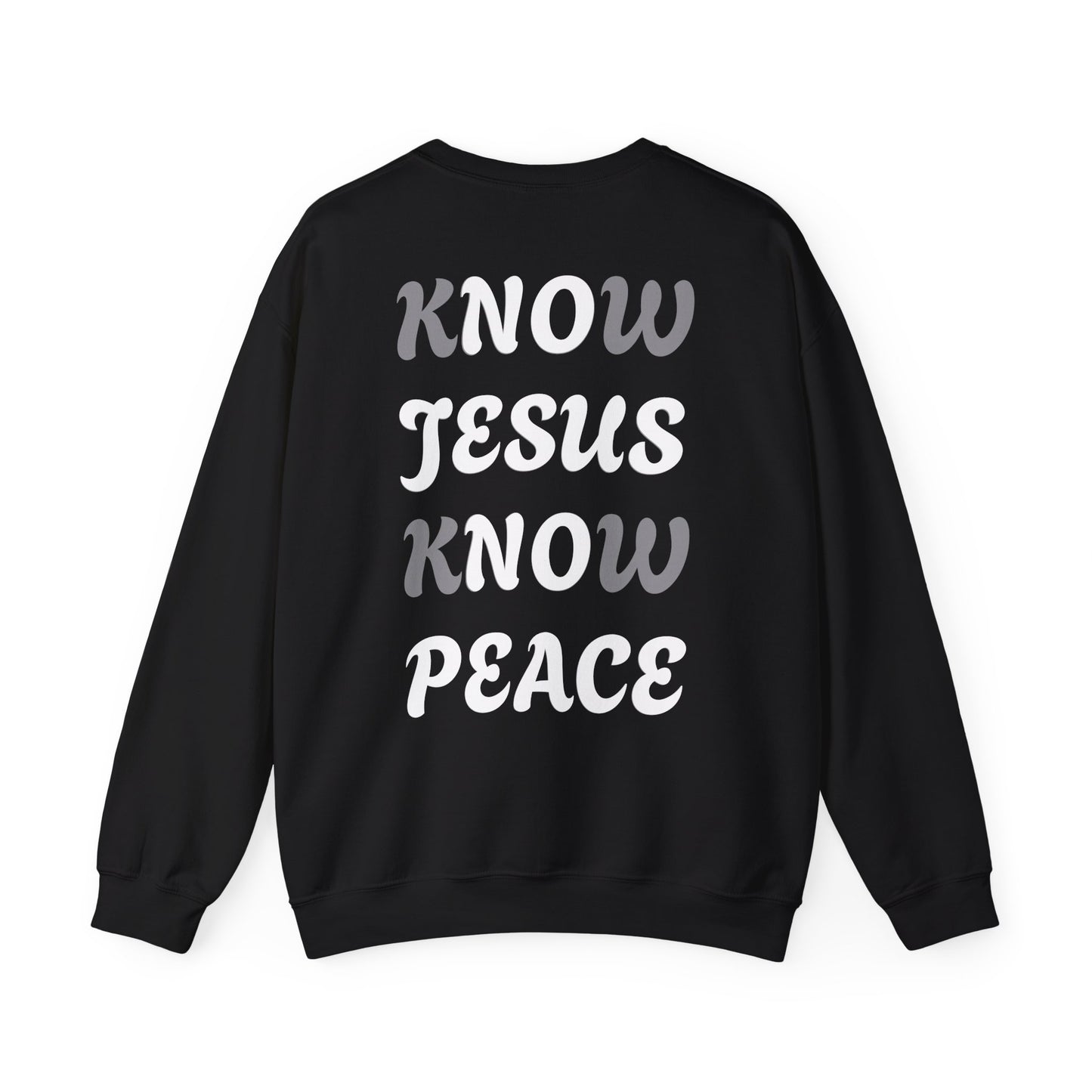 Religious Sweatshirt - Know Jesus Know Peace Unisex Heavy Blend™