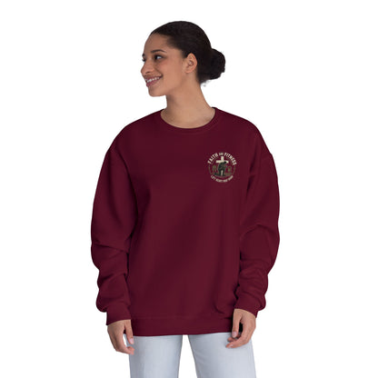 Faith Over Fear Sweatshirt — Christian Crewneck with Cross Graphic