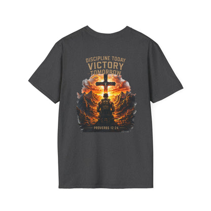 Fitness Dad T-Shirt — 'Faith & Fitness' Minimal Gym Tee