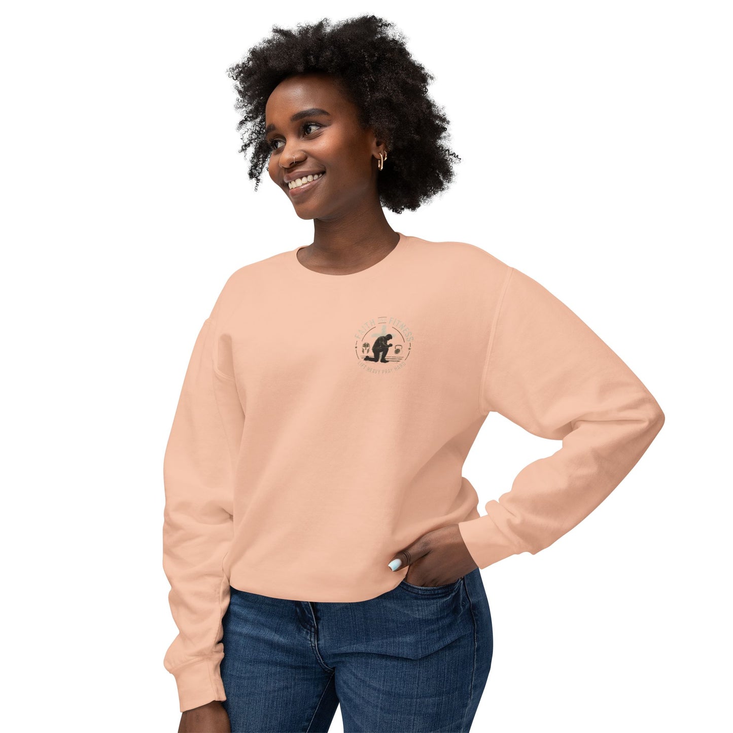 Unisex Lightweight Crewneck Sweatshirt faith over fear