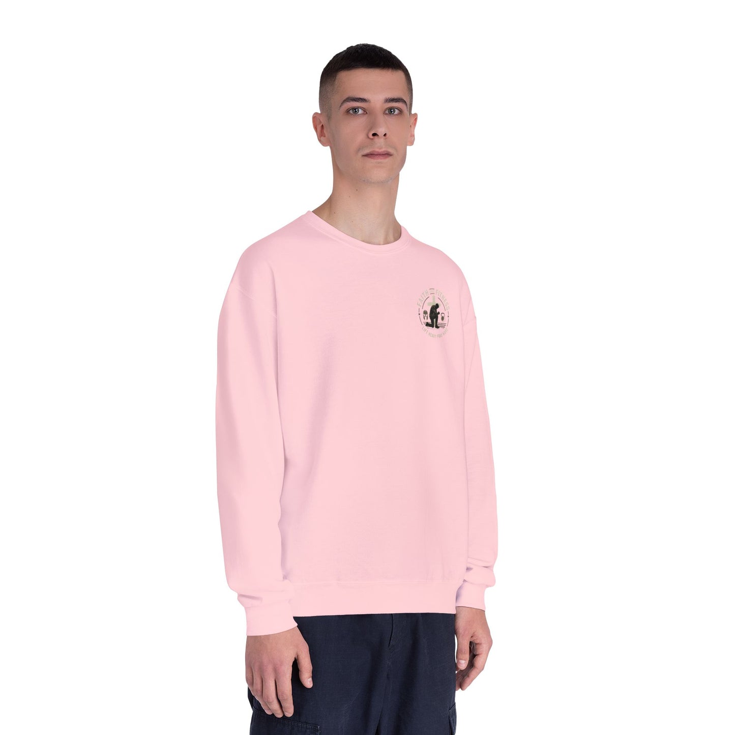 Faith Over Fear Sweatshirt — Christian Crewneck with Cross Graphic
