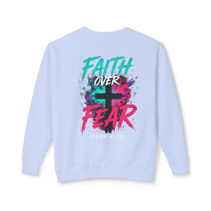 Unisex Lightweight Crewneck Sweatshirt faith over fear