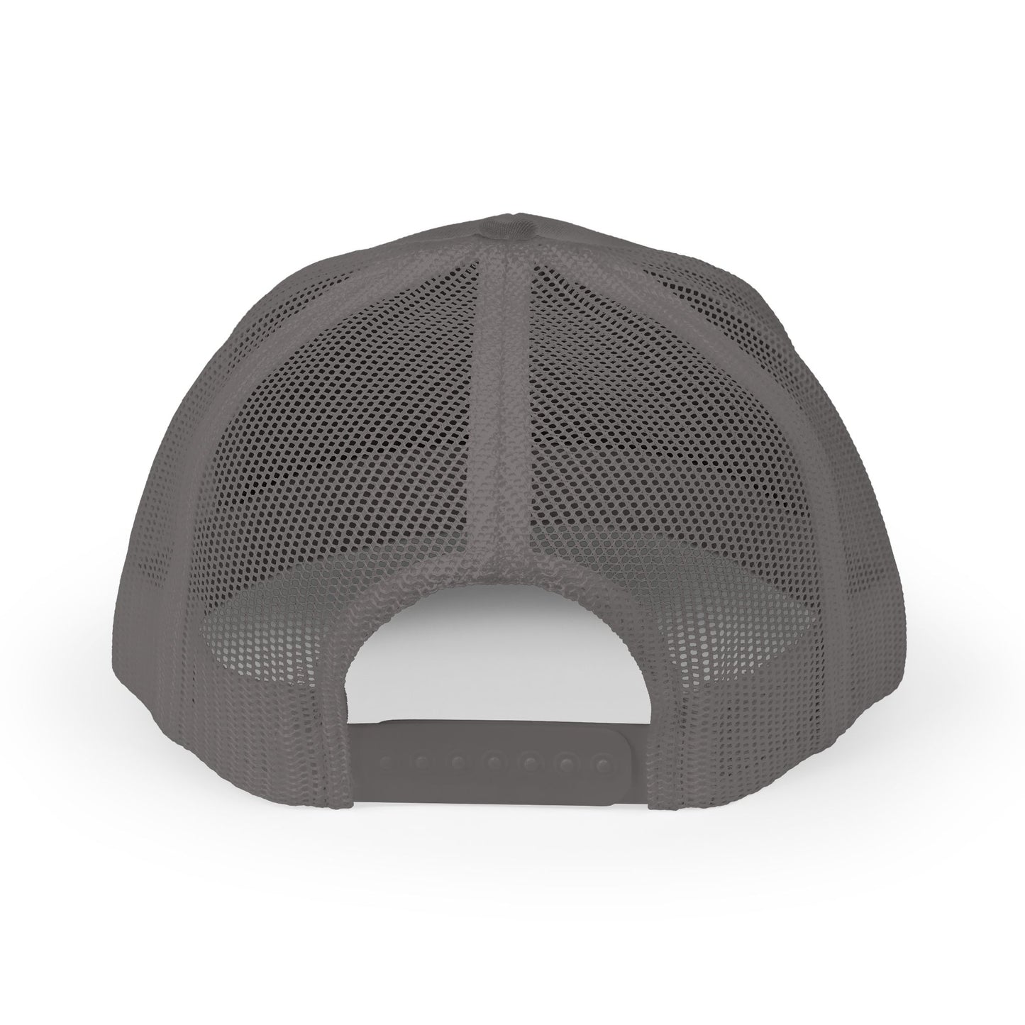 Retro Trucker Hat — American Flag Cross Weightlifter Mesh Cap